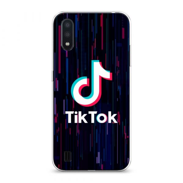 TikTok glitch silicone case on Samsung Galaxy A01