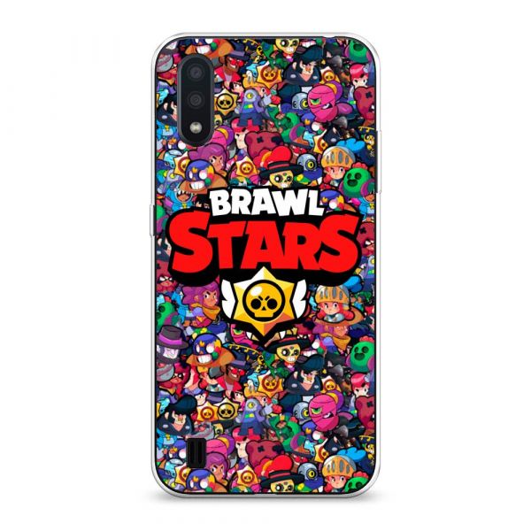 Silicone Case All Heroes of Brawl Stars for Samsung Galaxy A01