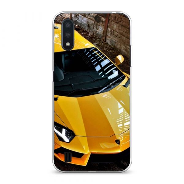 Silicone case Lamborghini yellow for Samsung Galaxy A01