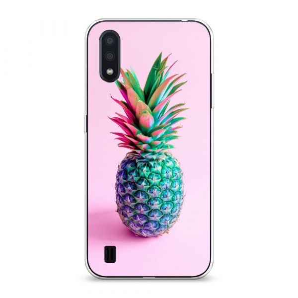 Silicone case Multicolored pineapple for Samsung Galaxy A01
