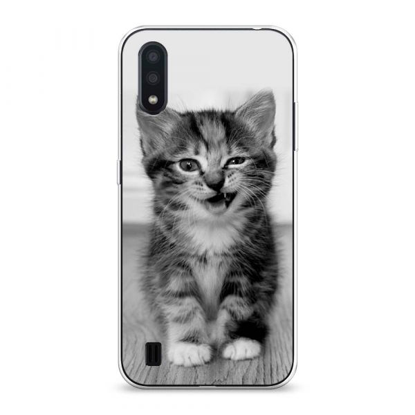 Silicone Case Winking Kitten for Samsung Galaxy A01