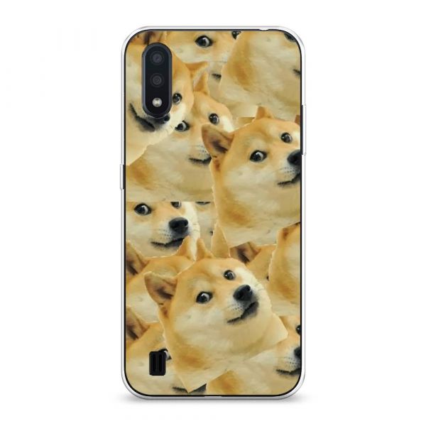 Suspect Dog Background Silicone Case for Samsung Galaxy A01