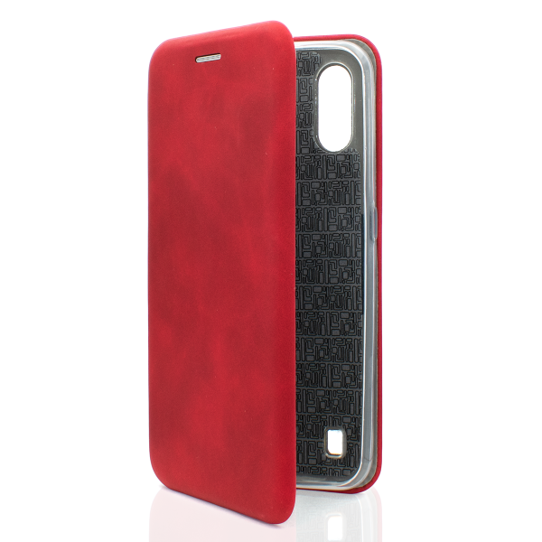 PU Leather Flip Case for Samsung Galaxy A01 Red Marble