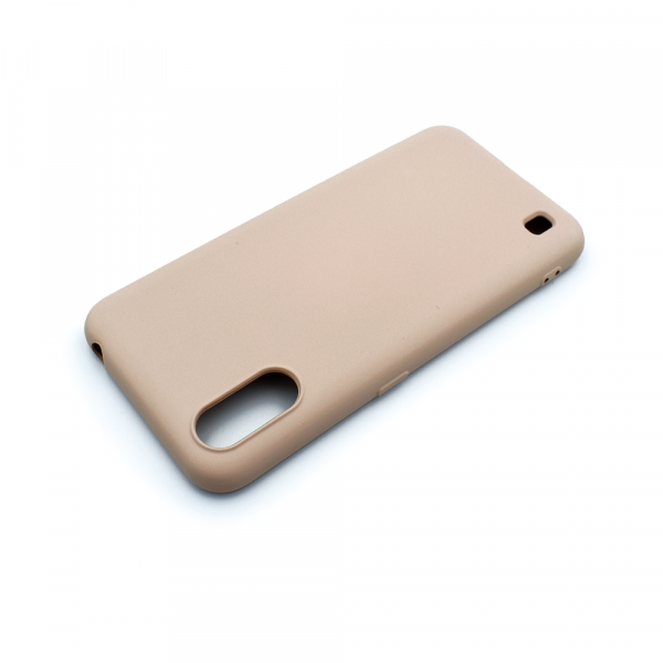 Soft Touch Silicone Beige Case for Samsung Galaxy A01
